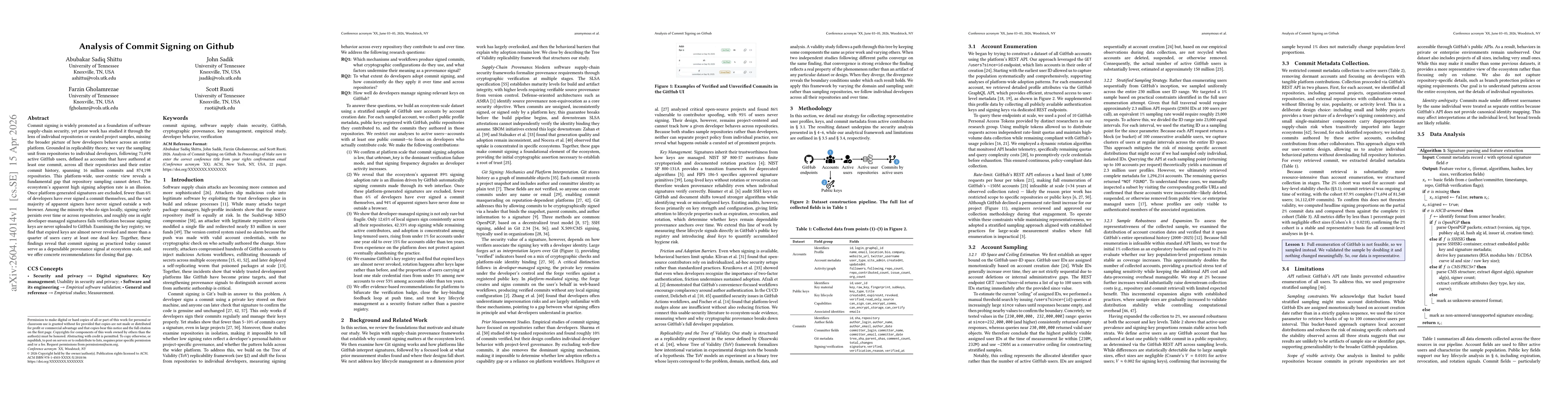 Thumbnail for Analysis of Commit Signing on Github
