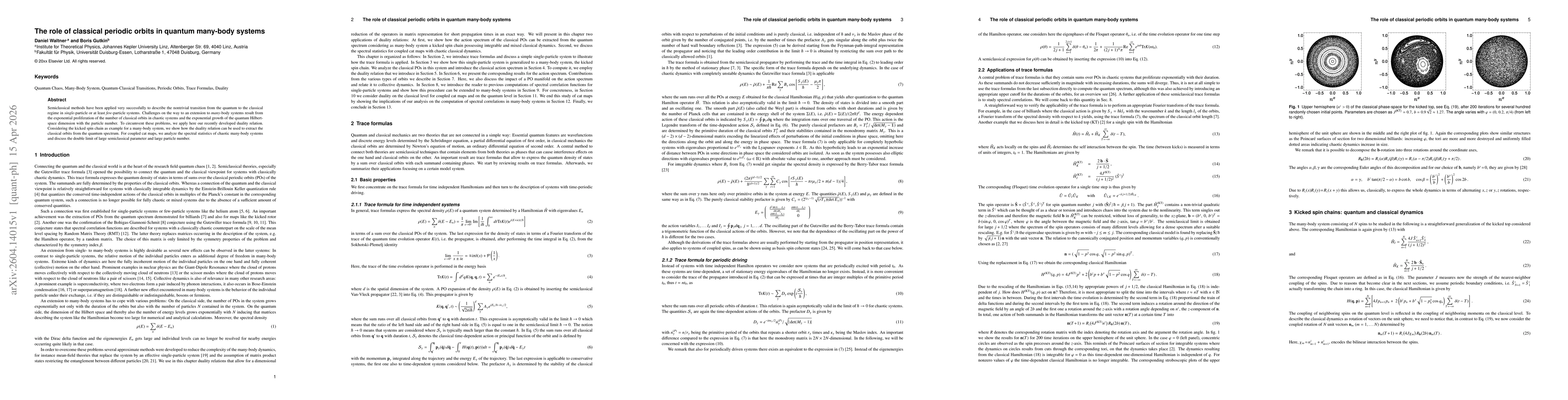 Thumbnail for The role of classical periodic orbits in quantum many-body systems