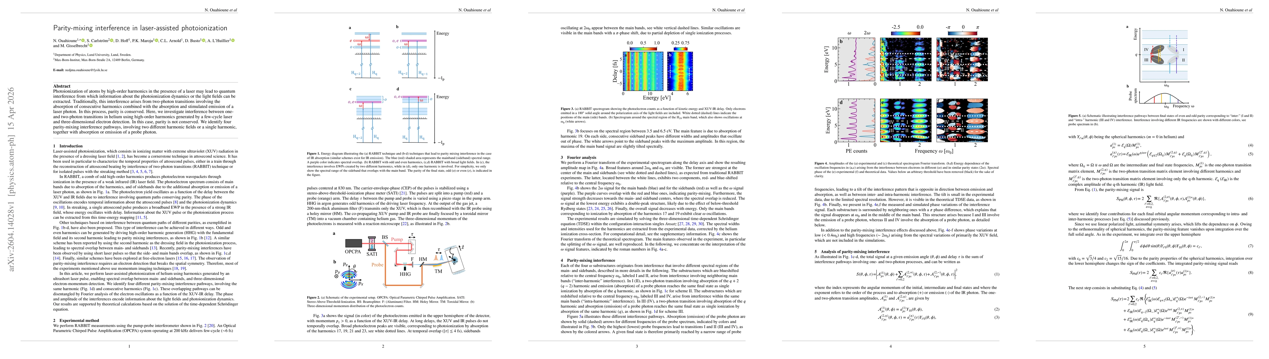 Thumbnail for Parity-mixing interference in laser-assisted photoionization