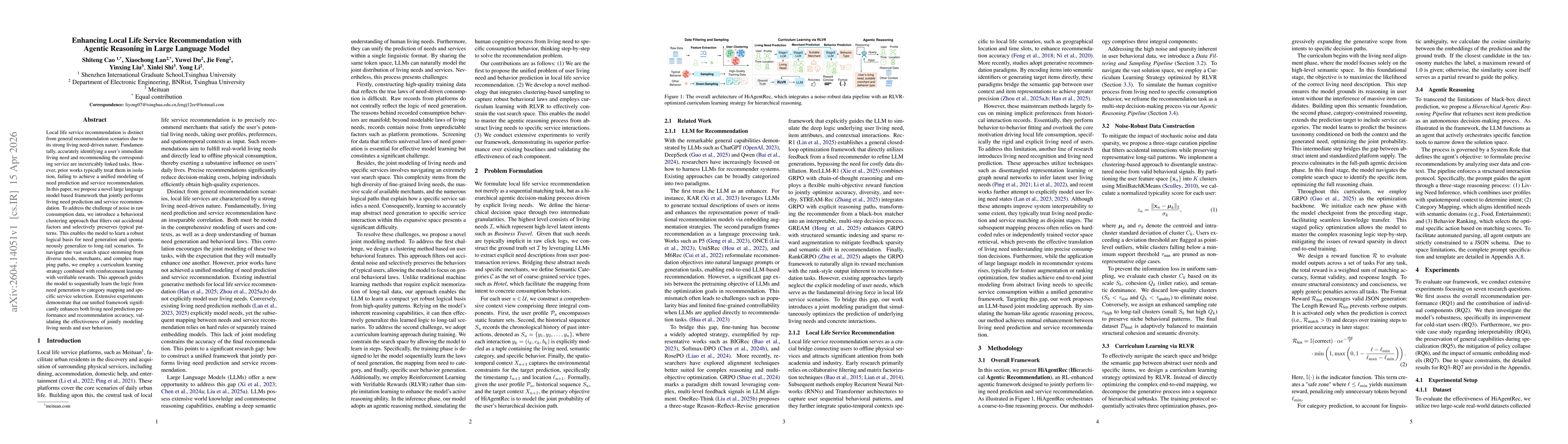 Thumbnail for Enhancing Local Life Service Recommendation with Agentic Reasoning in Large Language Model