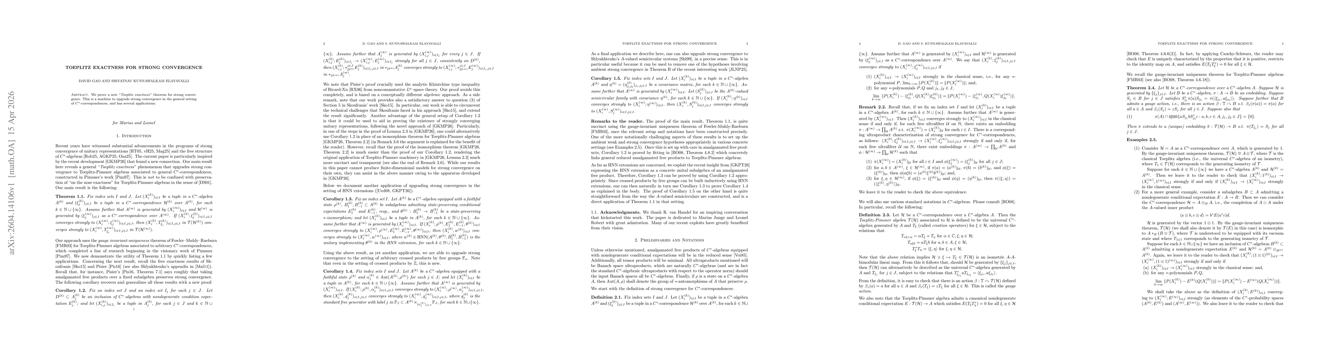 Thumbnail for Toeplitz exactness for strong convergence