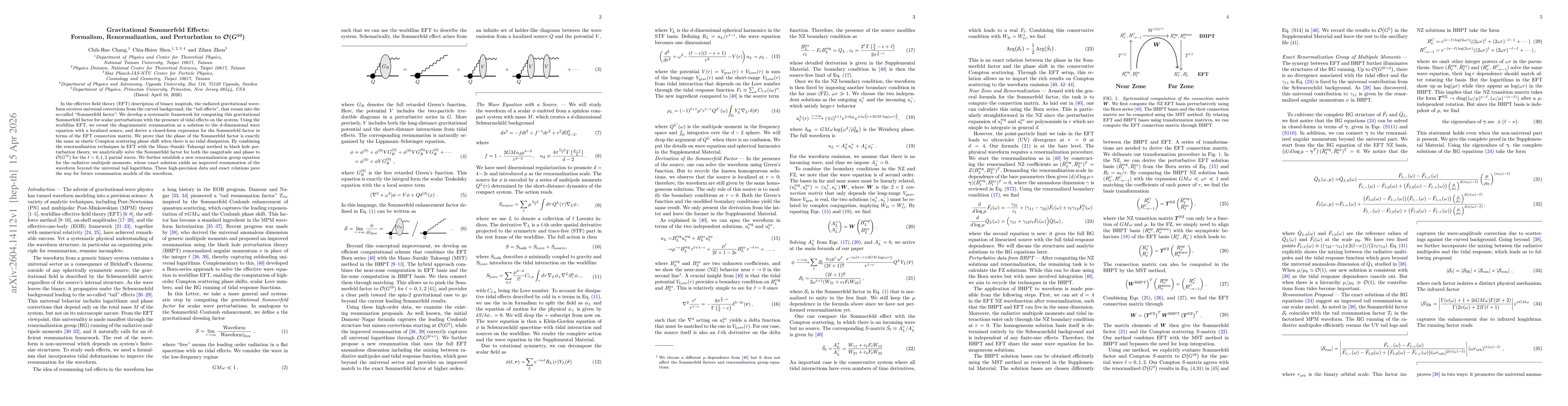 Thumbnail for Gravitational Sommerfeld Effects: Formalism, Renormalization, and Perturbation to $O(G^{10})$
