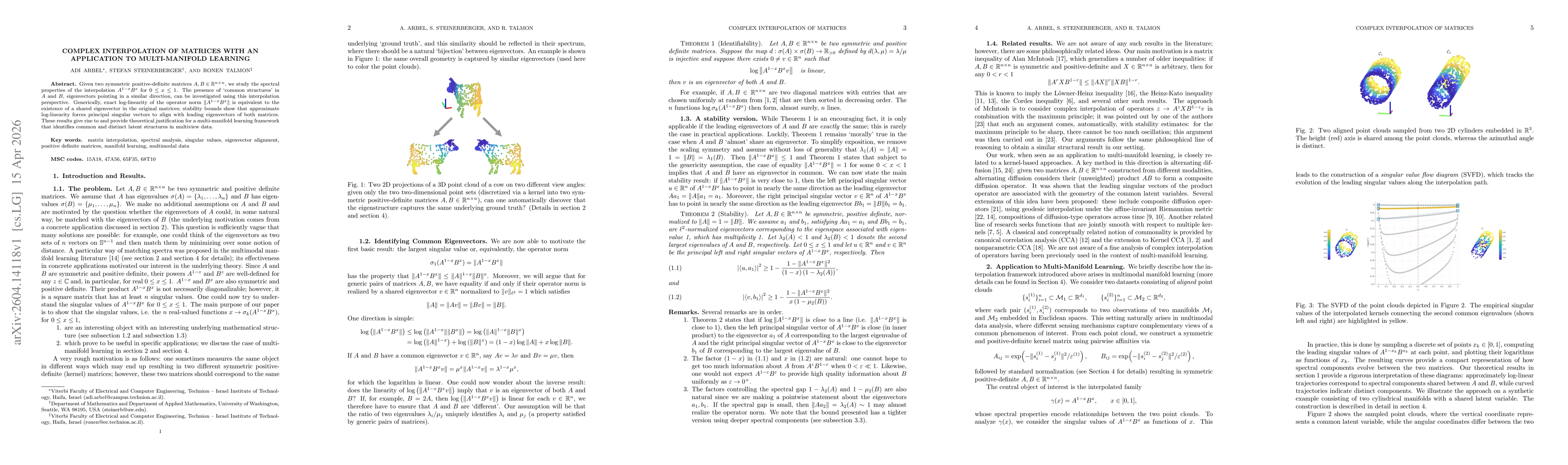 Thumbnail for Complex Interpolation of Matrices with an application to Multi-Manifold Learning