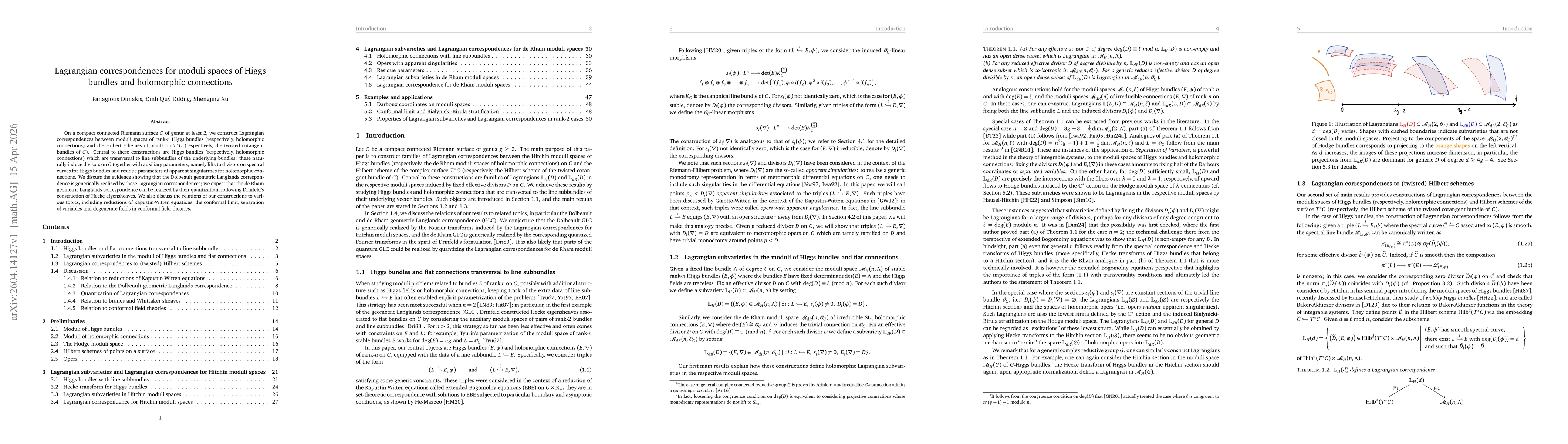 Thumbnail for Lagrangian correspondences for moduli spaces of Higgs bundles and holomorphic connections