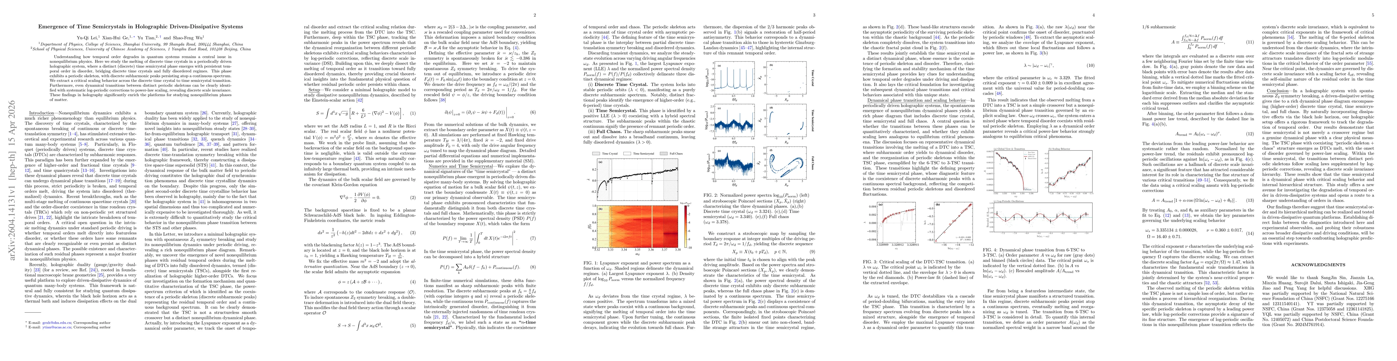 Thumbnail for Emergence of Time Semicrystals in Holographic Driven-Dissipative Systems