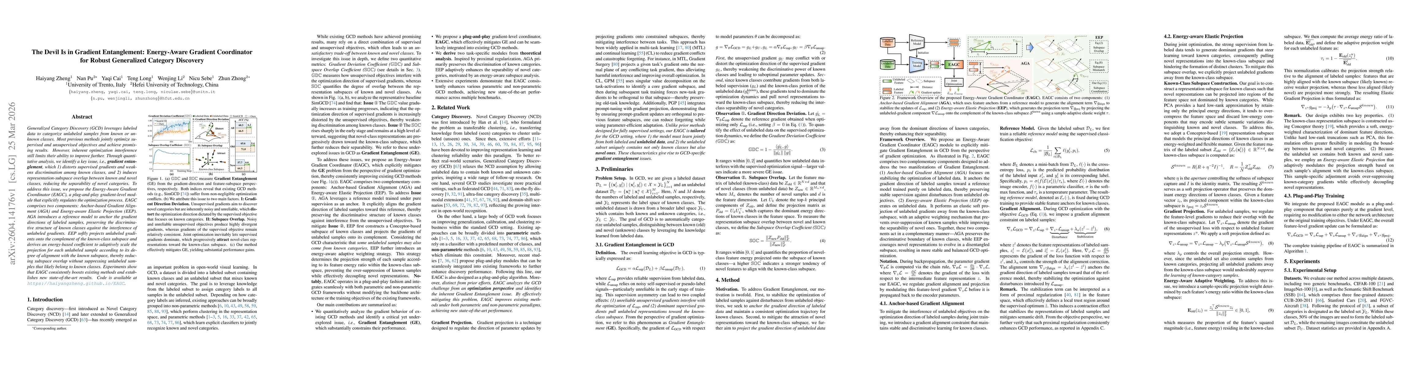 Thumbnail for The Devil Is in Gradient Entanglement: Energy-Aware Gradient Coordinator for Robust Generalized Category Discovery
