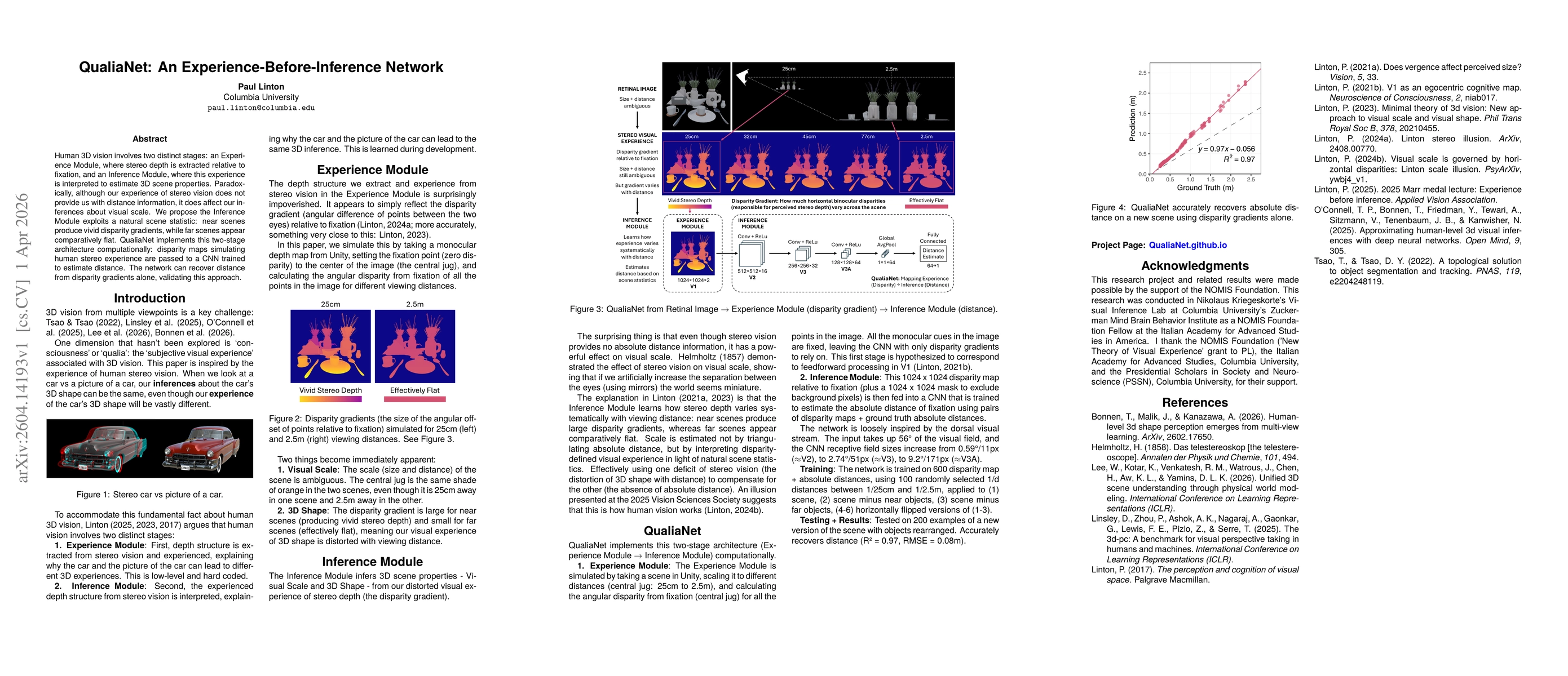 Thumbnail for QualiaNet: An Experience-Before-Inference Network