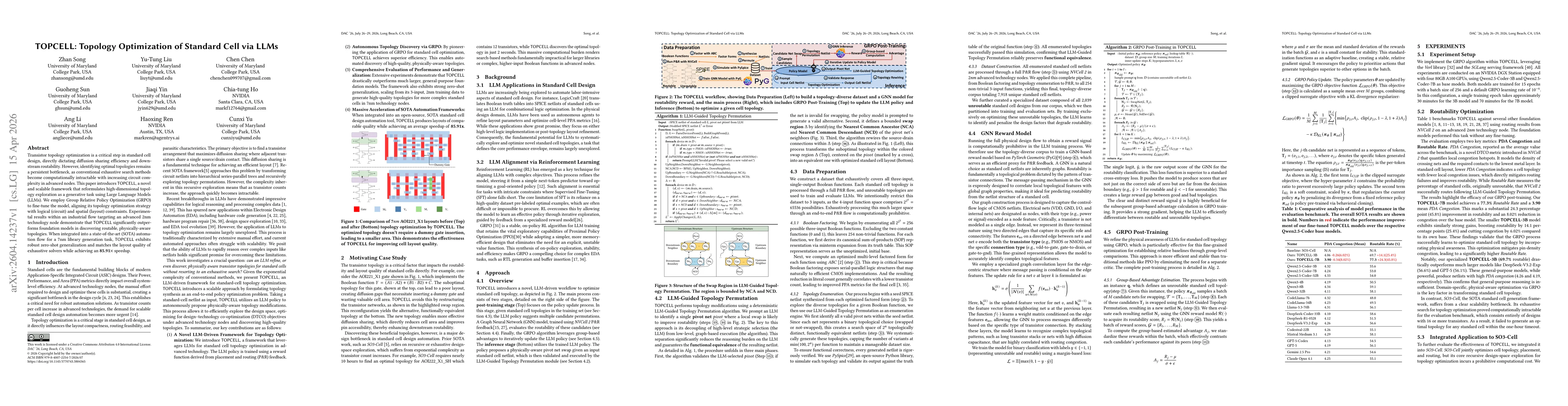 Thumbnail for TOPCELL: Topology Optimization of Standard Cell via LLMs
