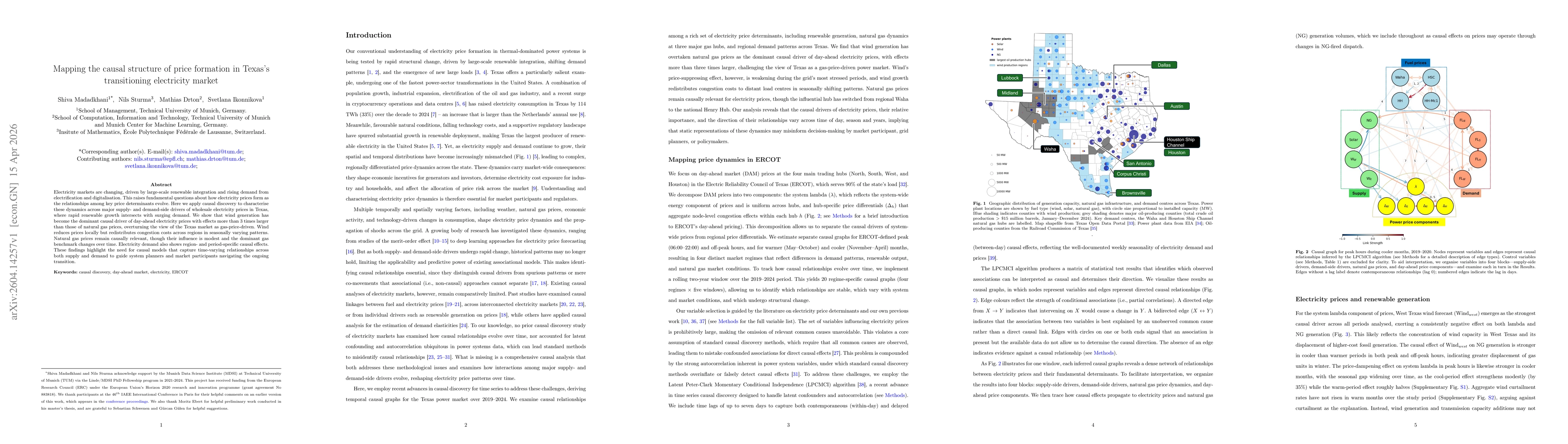 Thumbnail for Mapping the causal structure of price formation in Texas's transitioning electricity market