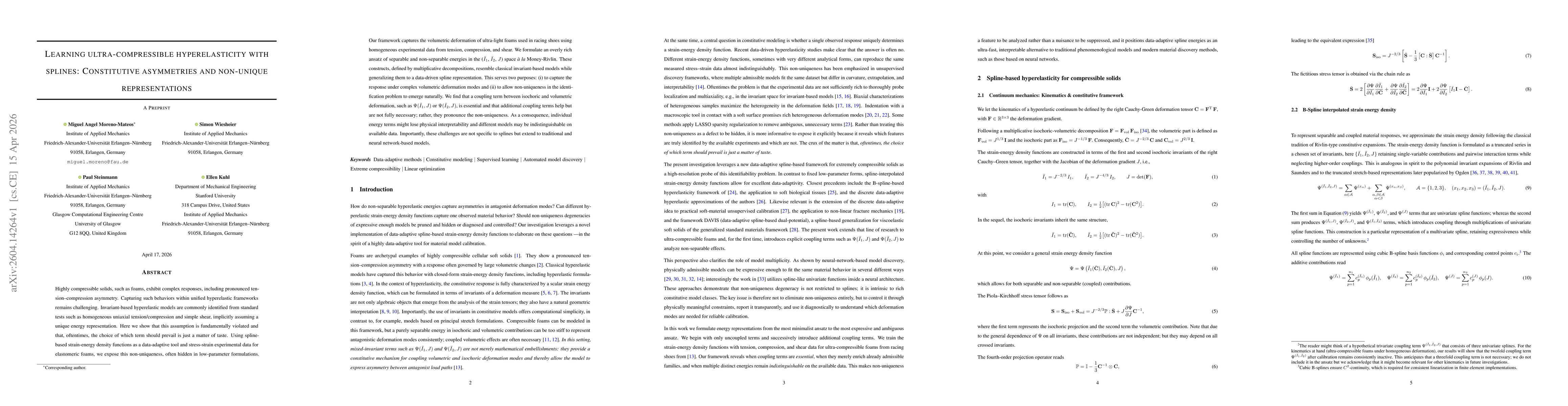 Thumbnail for Learning ultra-compressible hyperelasticity with splines: Constitutive asymmetries and non-unique representations