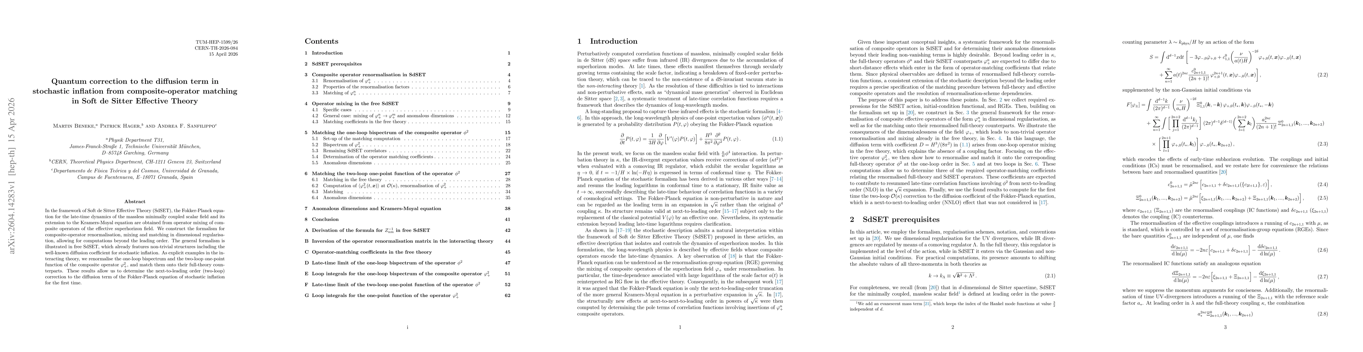 Thumbnail for Quantum correction to the diffusion term in stochastic inflation from composite-operator matching in Soft de Sitter Effective Theory