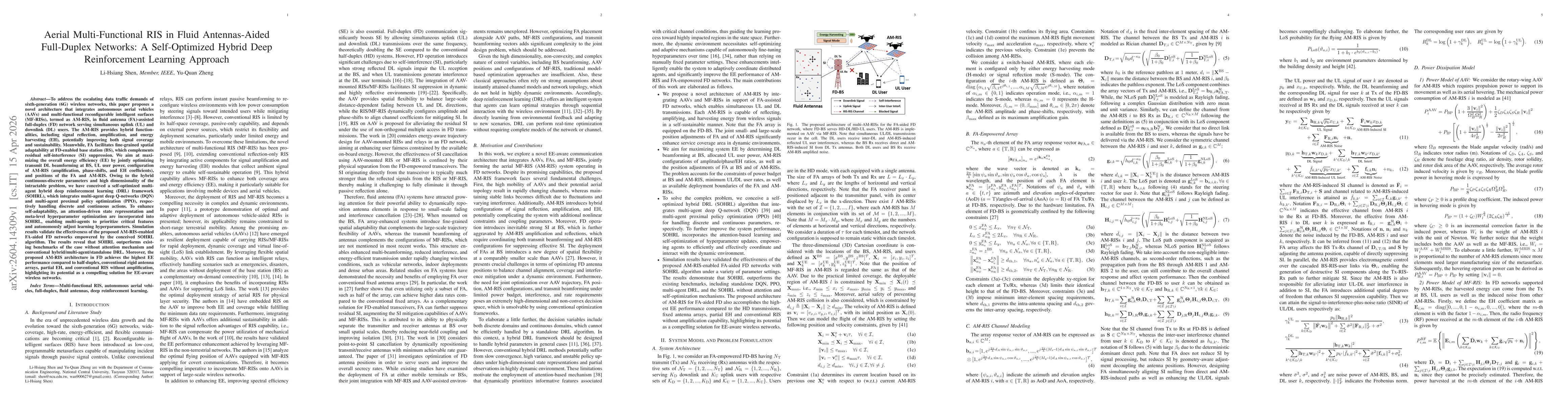 Thumbnail for Aerial Multi-Functional RIS in Fluid Antennas-Aided Full-Duplex Networks: A Self-Optimized Hybrid Deep Reinforcement Learning Approach