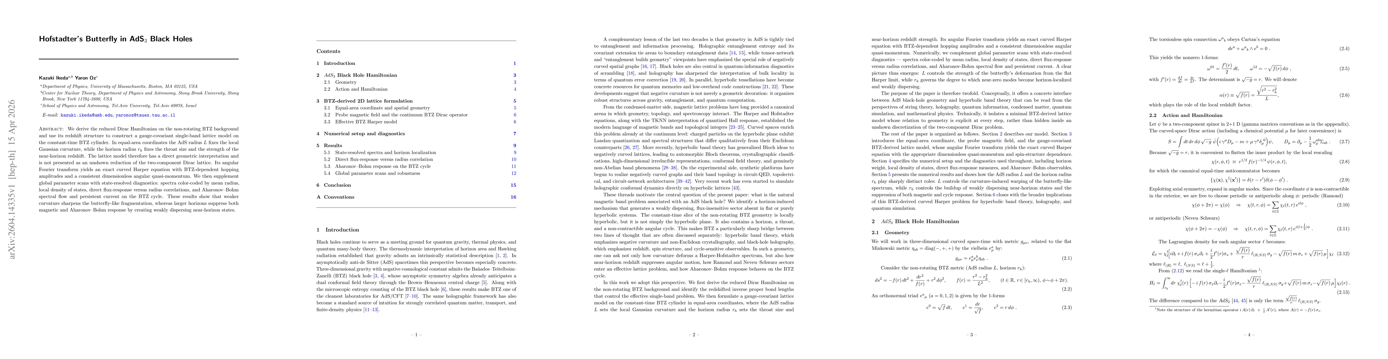 Thumbnail for Hofstadter's Butterfly in AdS$_3$ Black Holes