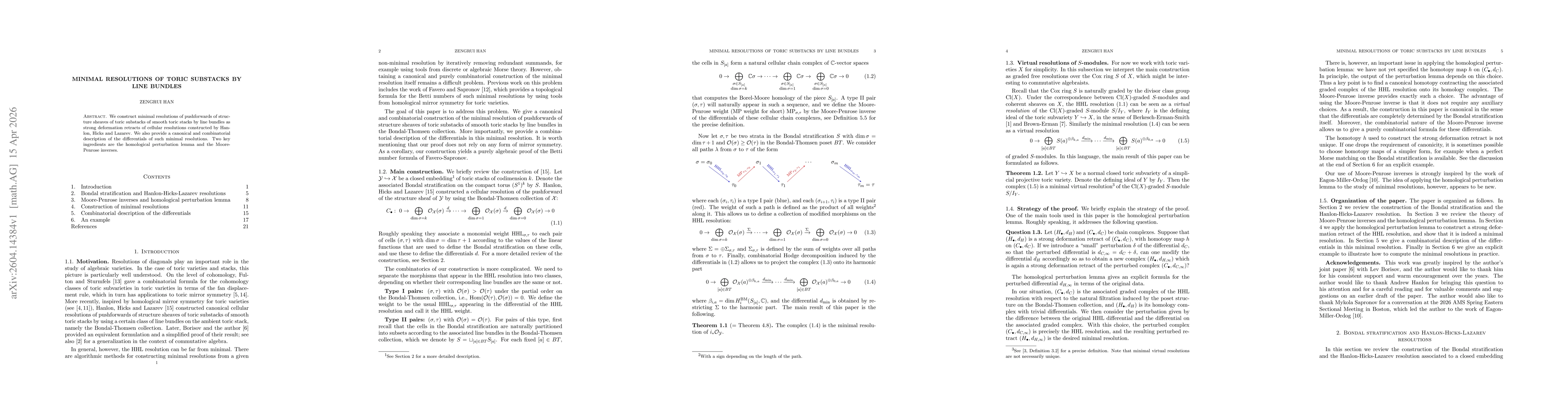 Thumbnail for Minimal resolutions of toric substacks by line bundles