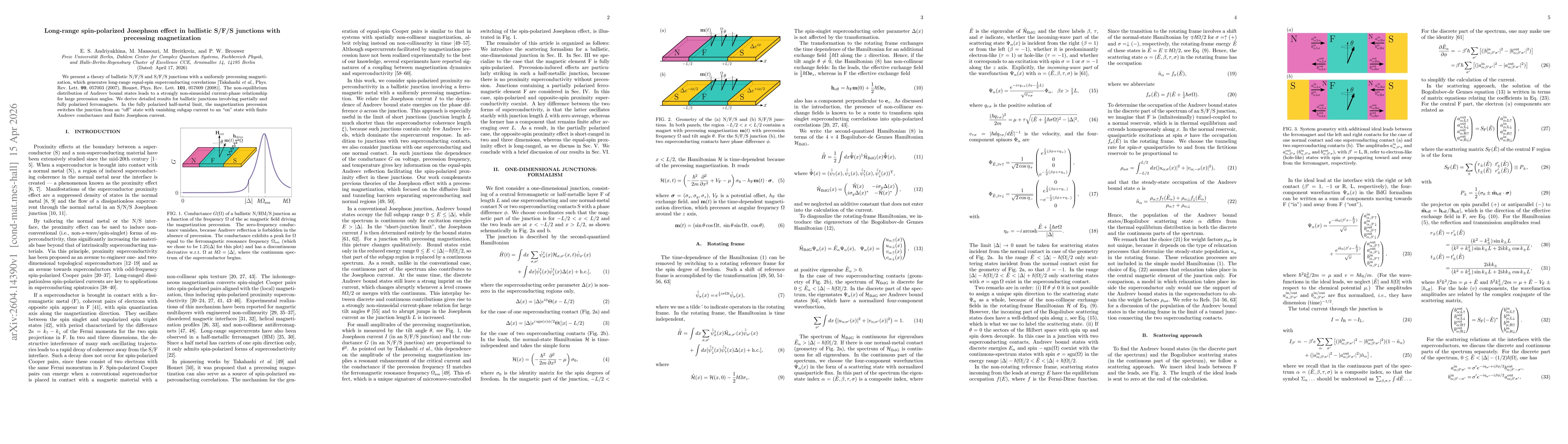 Thumbnail for Long-range spin-polarized Josephson effect in ballistic S/F/S junctions with precessing magnetization