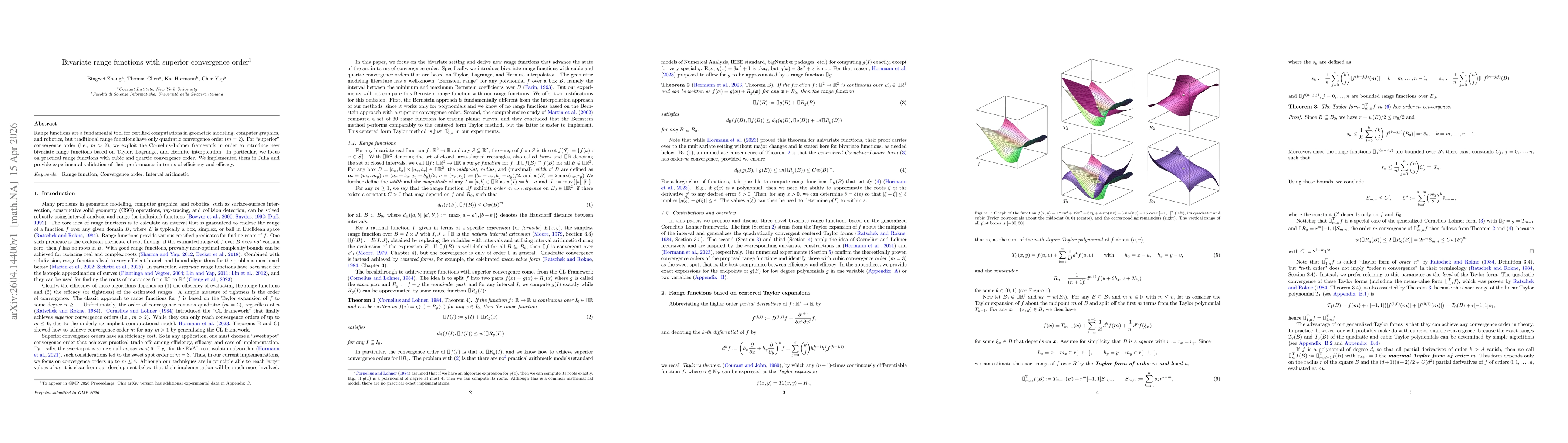 Thumbnail for Bivariate range functions with superior convergence order