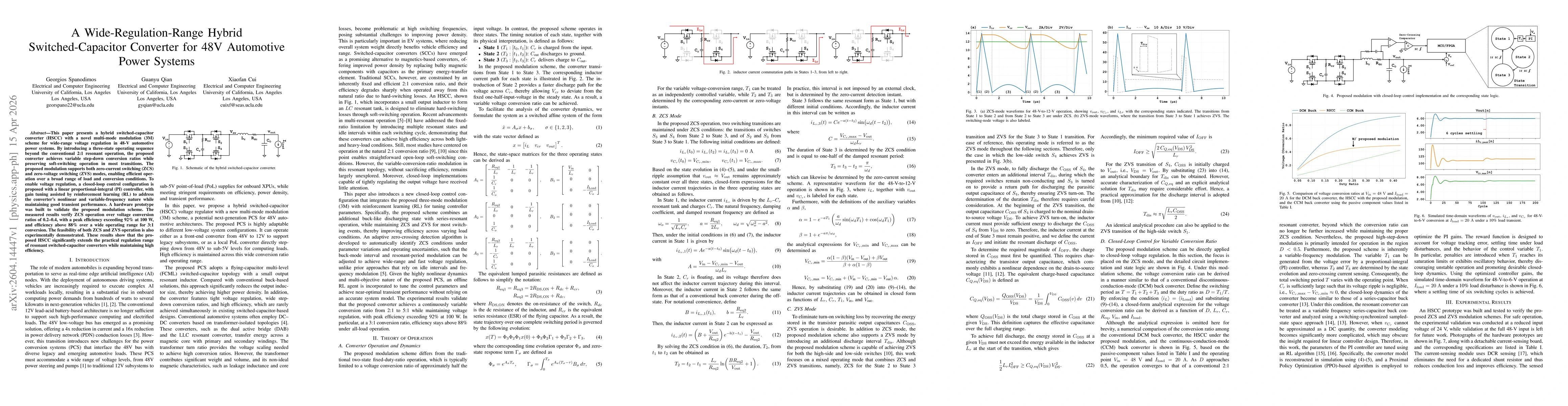 Thumbnail for A Wide-Regulation-Range Hybrid Switched-Capacitor Converter for 48V Automotive Power Systems