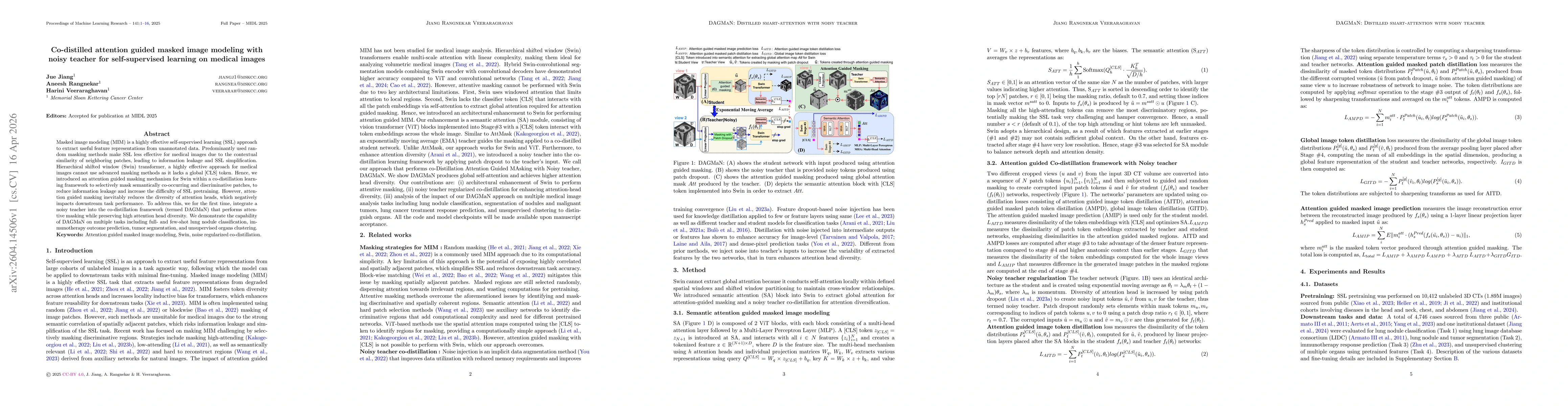 Thumbnail for Co-distilled attention guided masked image modeling with noisy teacher for self-supervised learning on medical images
