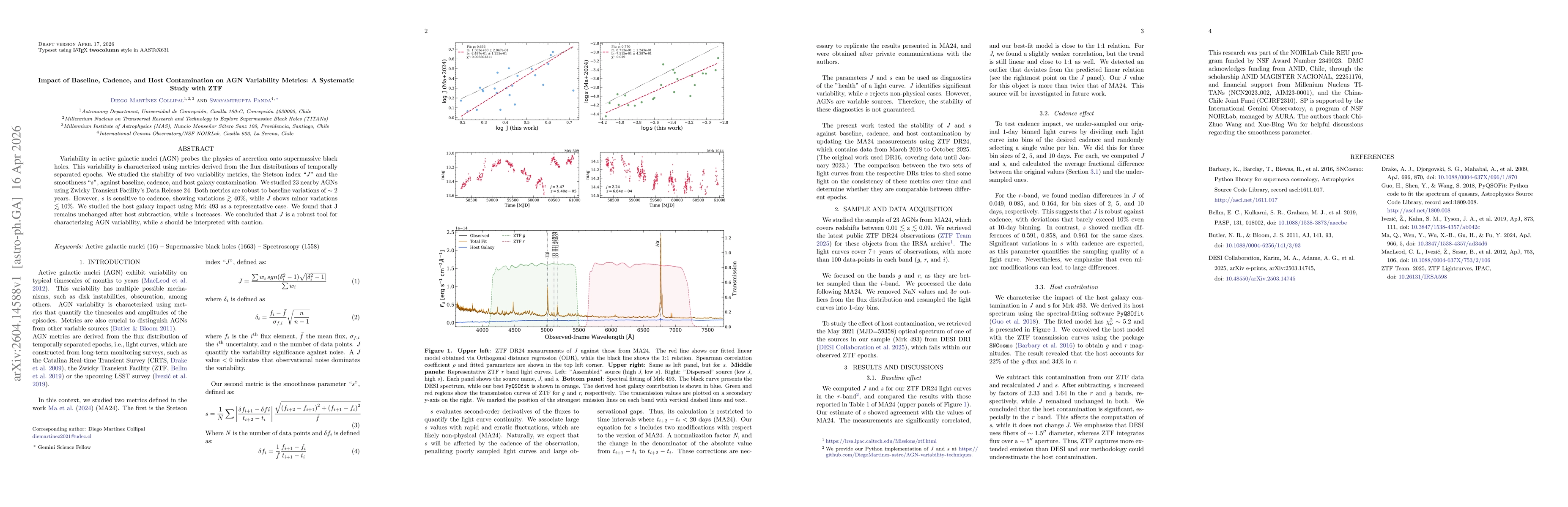 Thumbnail for Impact of Baseline, Cadence, and Host Contamination on AGN Variability Metrics: A Systematic Study with ZTF
