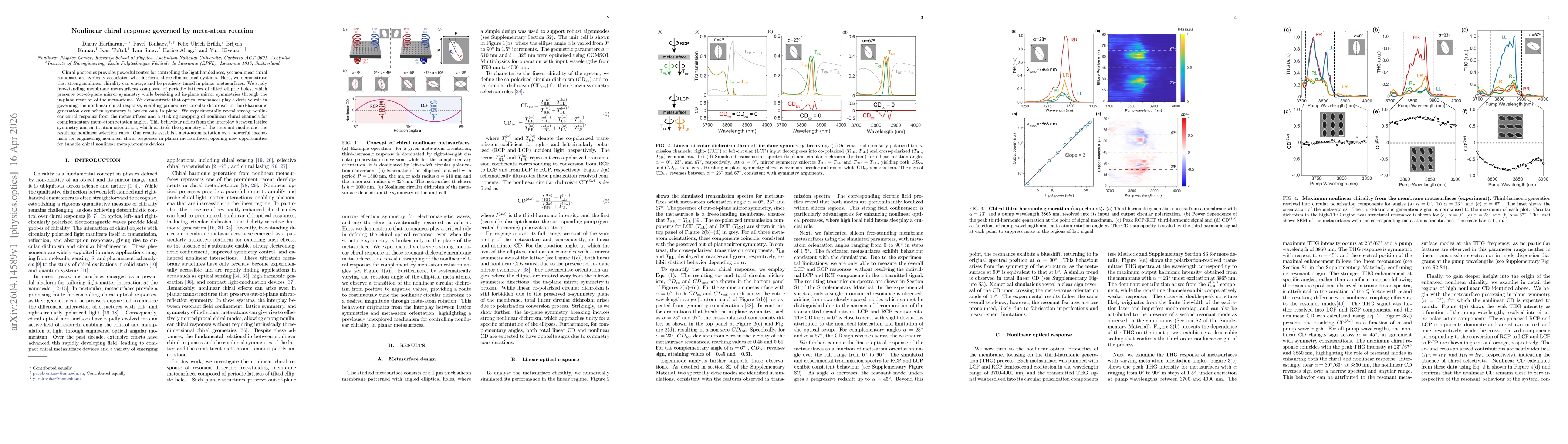Thumbnail for Nonlinear chiral response governed by meta-atom rotation
