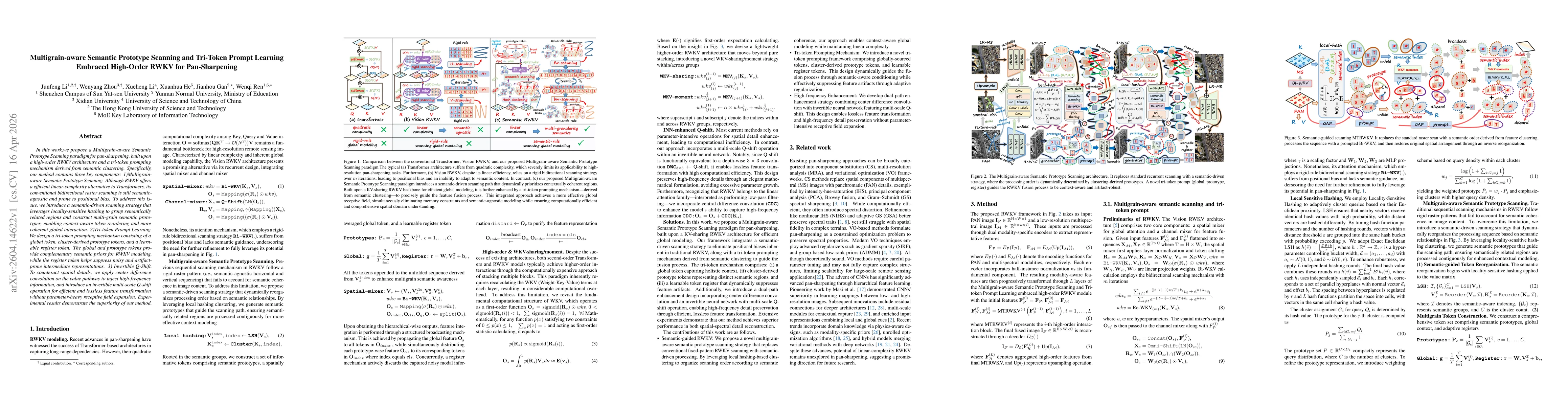 Thumbnail for Multigrain-aware Semantic Prototype Scanning and Tri-Token Prompt Learning Embraced High-Order RWKV for Pan-Sharpening
