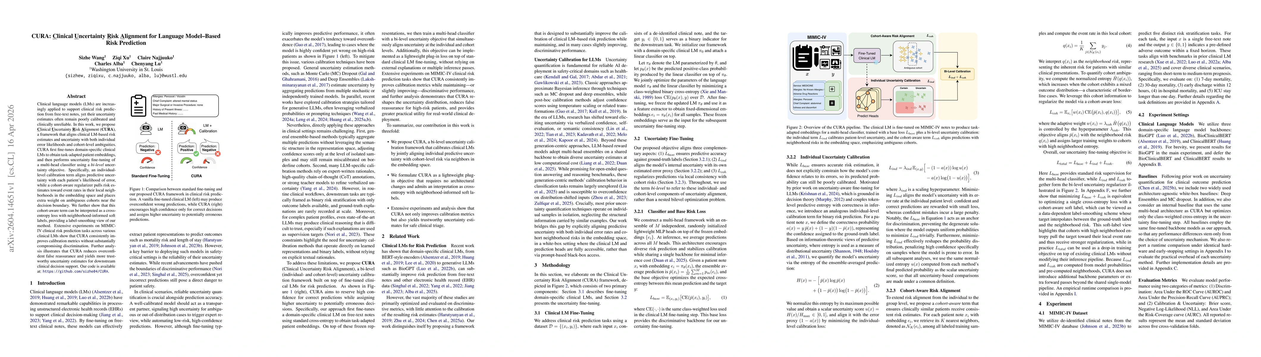 Thumbnail for CURA: Clinical Uncertainty Risk Alignment for Language Model-Based Risk Prediction