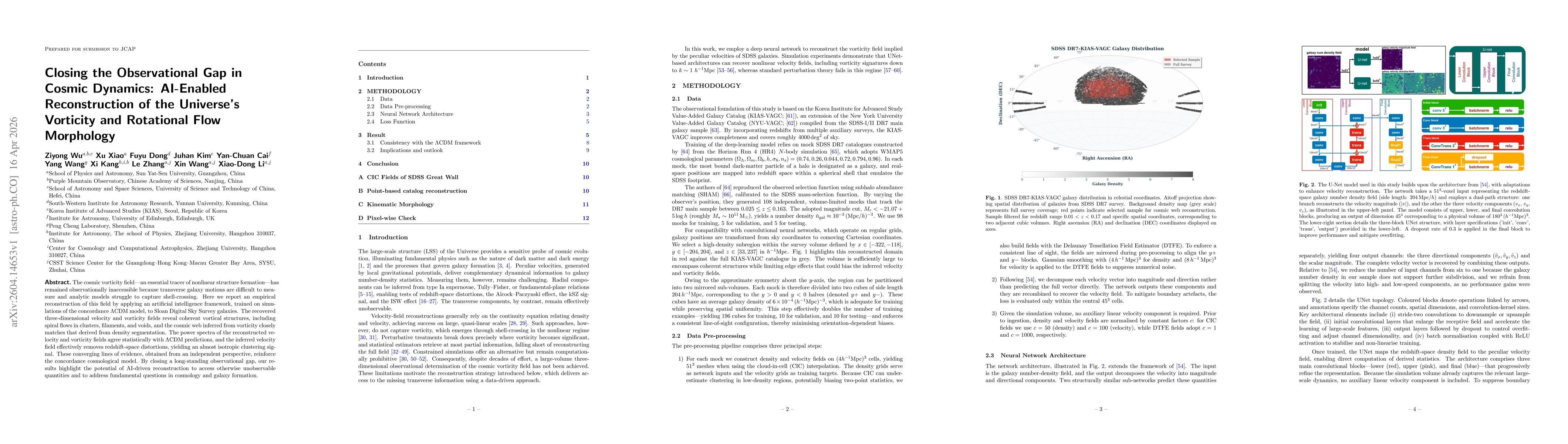 Thumbnail for Closing the Observational Gap in Cosmic Dynamics: AI-Enabled Reconstruction of the Universe's Vorticity and Rotational Flow Morphology