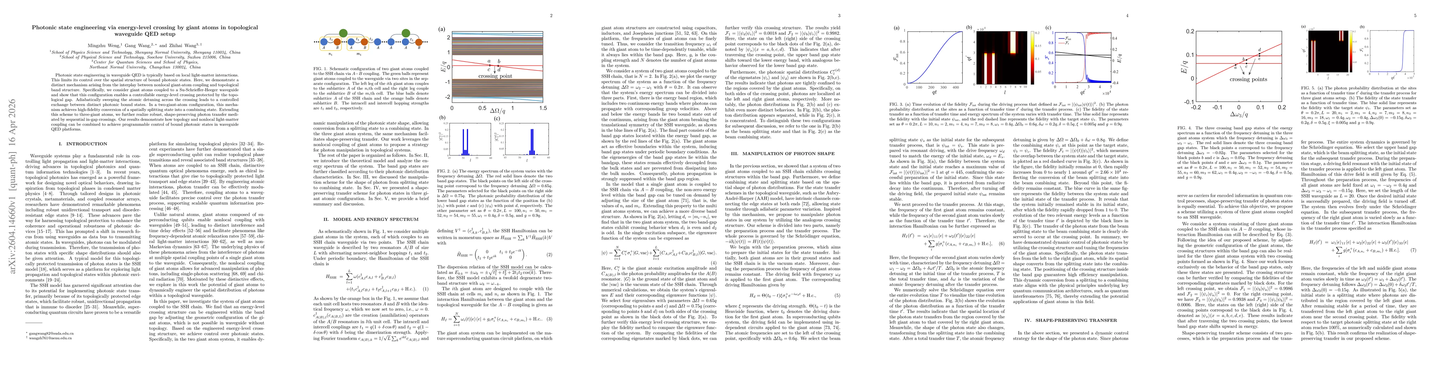 Thumbnail for Photonic state engineering via energy-level crossing by giant atoms in topological waveguide QED setup