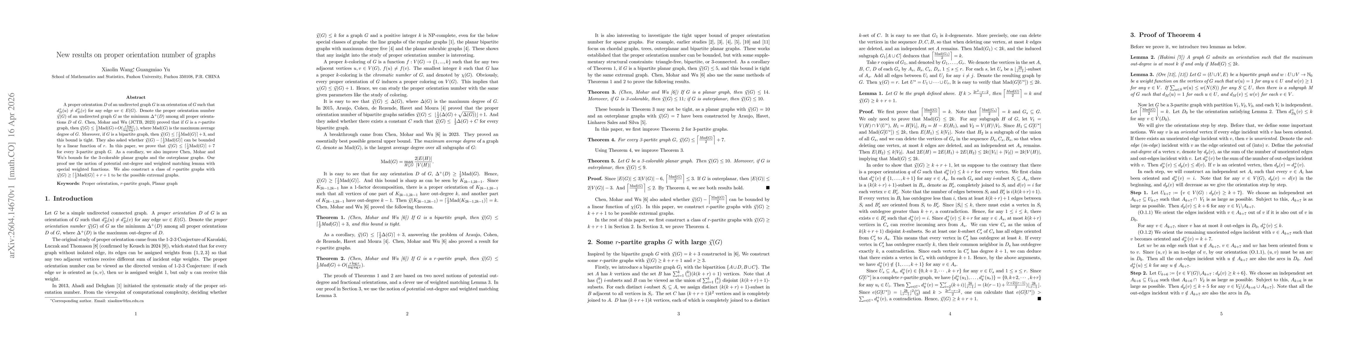 Thumbnail for New results on proper orientation number of graphs