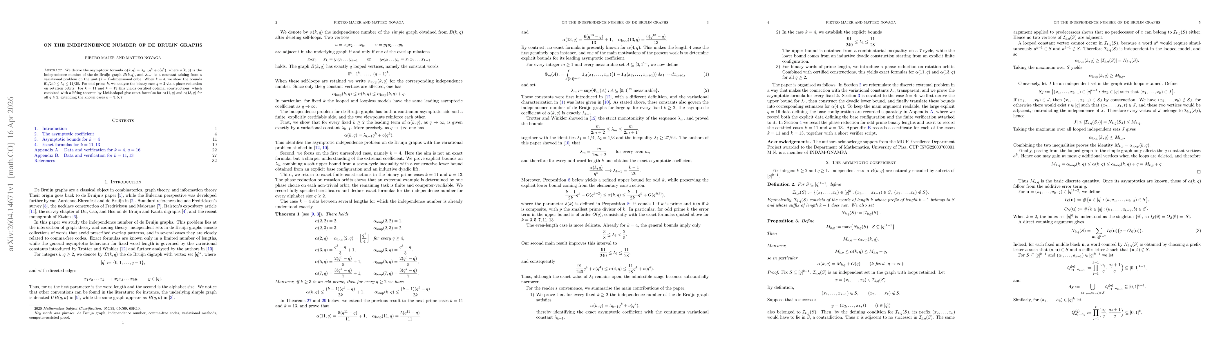 Thumbnail for On the independence number of de Bruijn graphs