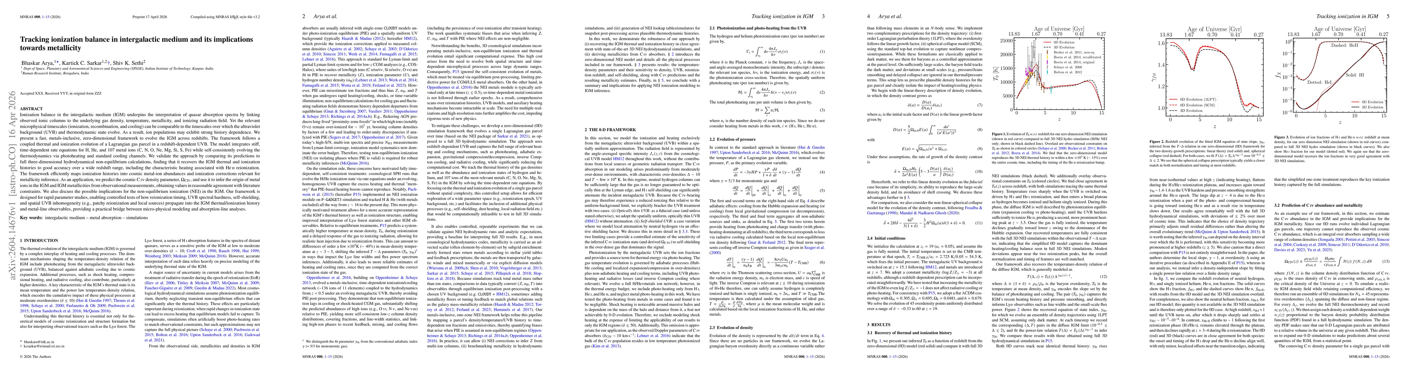 Thumbnail for Tracking ionization balance in intergalactic medium and its implications towards metallicity