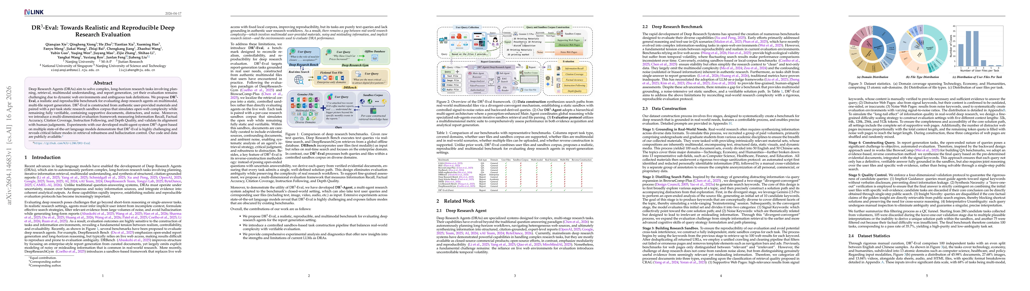 Thumbnail for DR$^{3}$-Eval: Towards Realistic and Reproducible Deep Research Evaluation