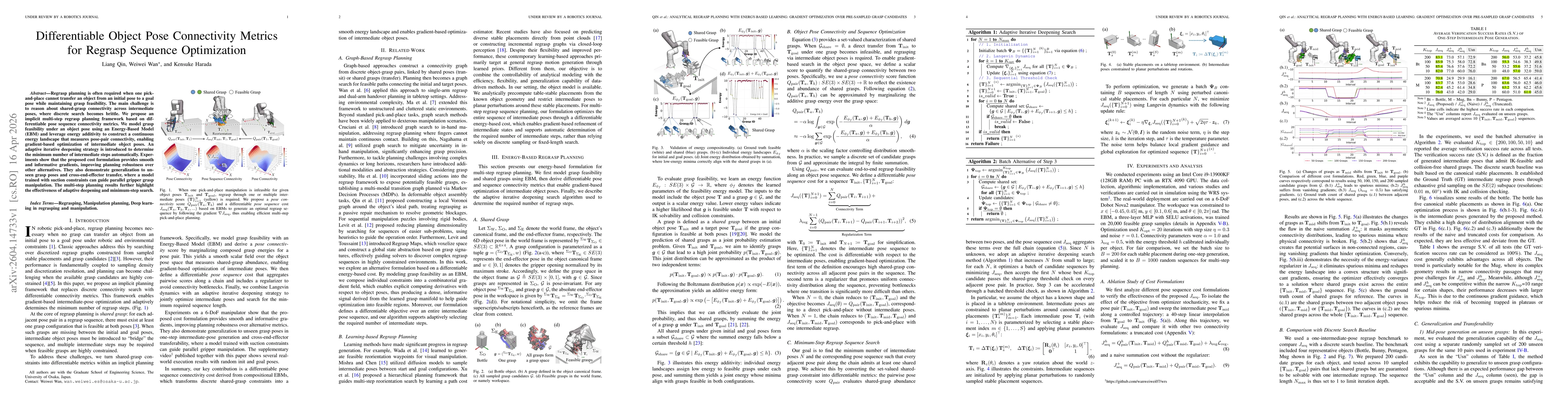 Thumbnail for Differentiable Object Pose Connectivity Metrics for Regrasp Sequence Optimization
