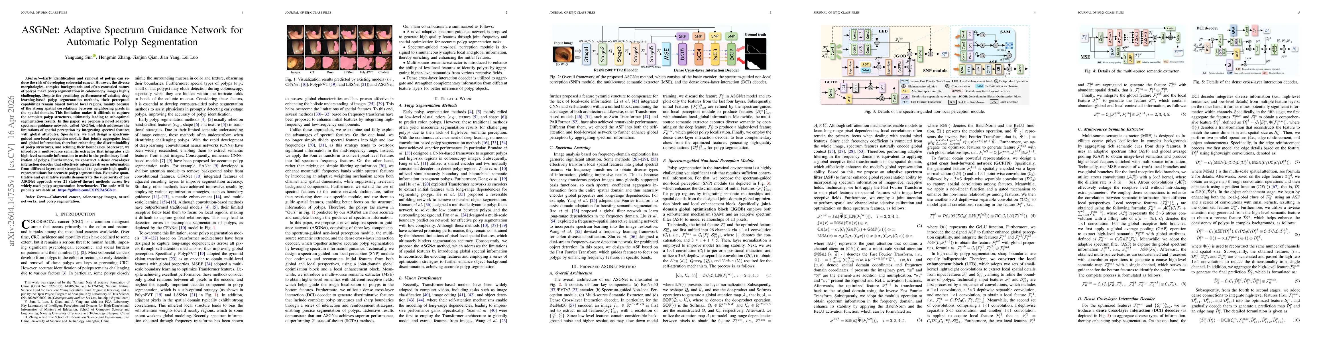 Thumbnail for ASGNet: Adaptive Spectrum Guidance Network for Automatic Polyp Segmentation