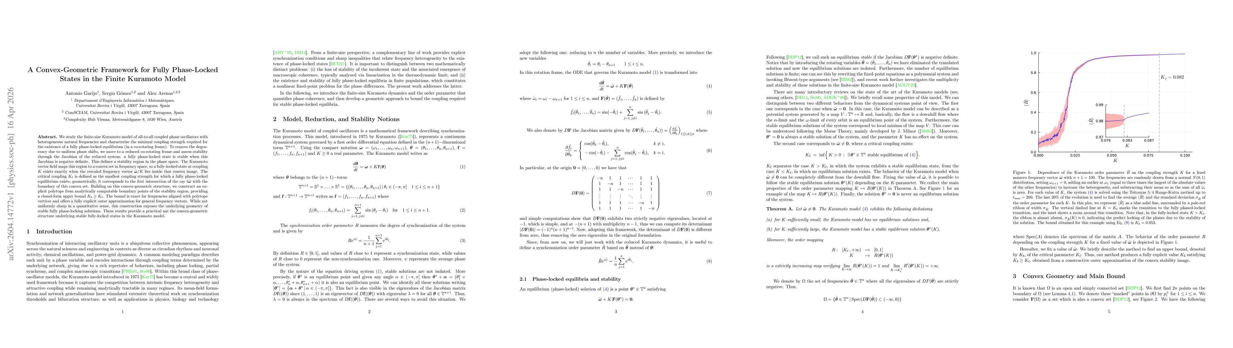 Thumbnail for A convex-geometric framework for fully phase-locked states in the finite Kuramoto model