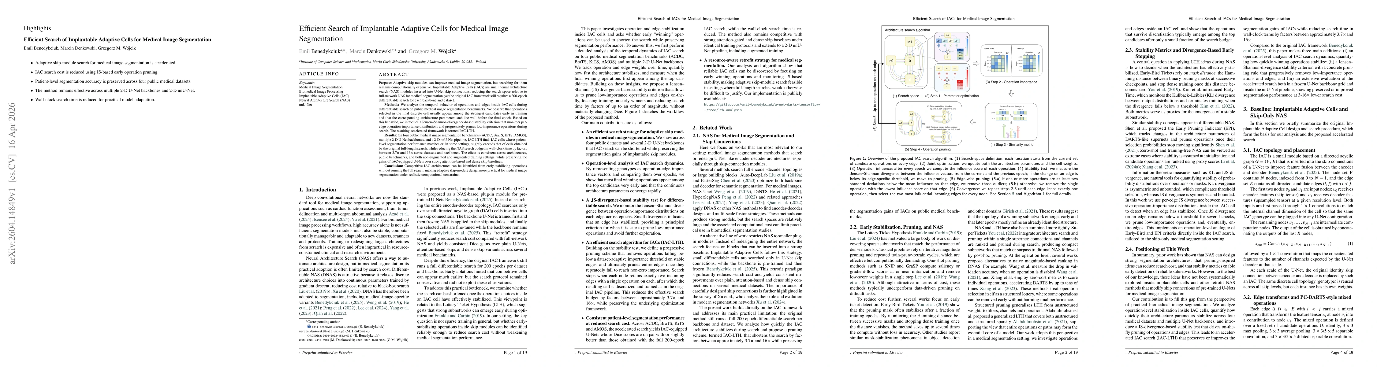 Thumbnail for Efficient Search of Implantable Adaptive Cells for Medical Image Segmentation