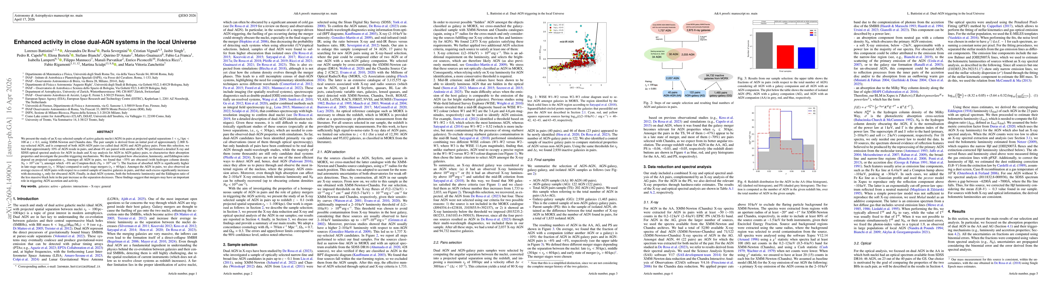 Thumbnail for Enhanced activity in close dual-AGN systems in the local Universe