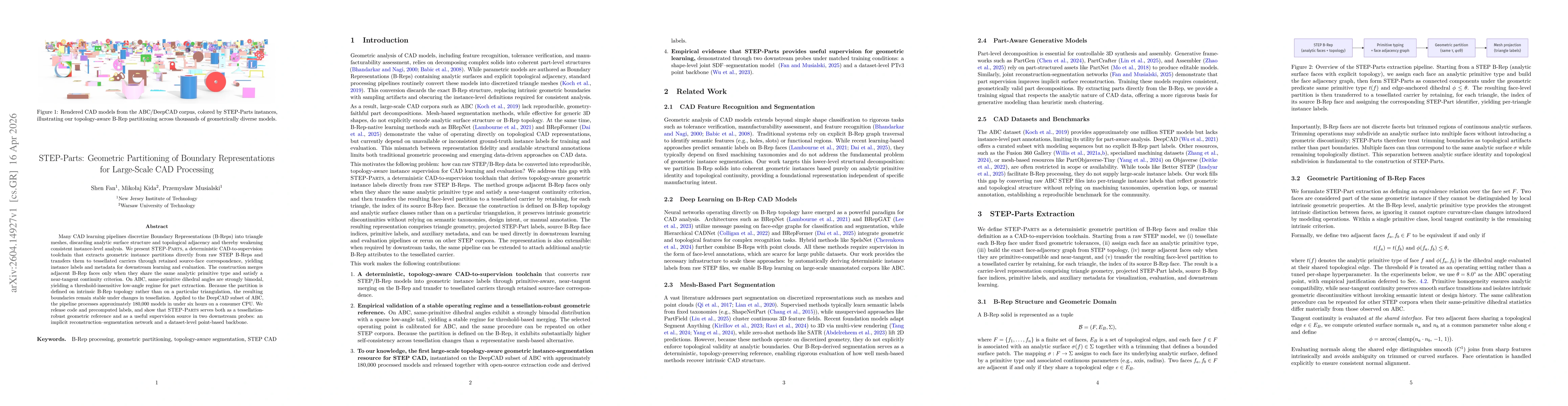 Thumbnail for STEP-Parts: Geometric Partitioning of Boundary Representations for Large-Scale CAD Processing