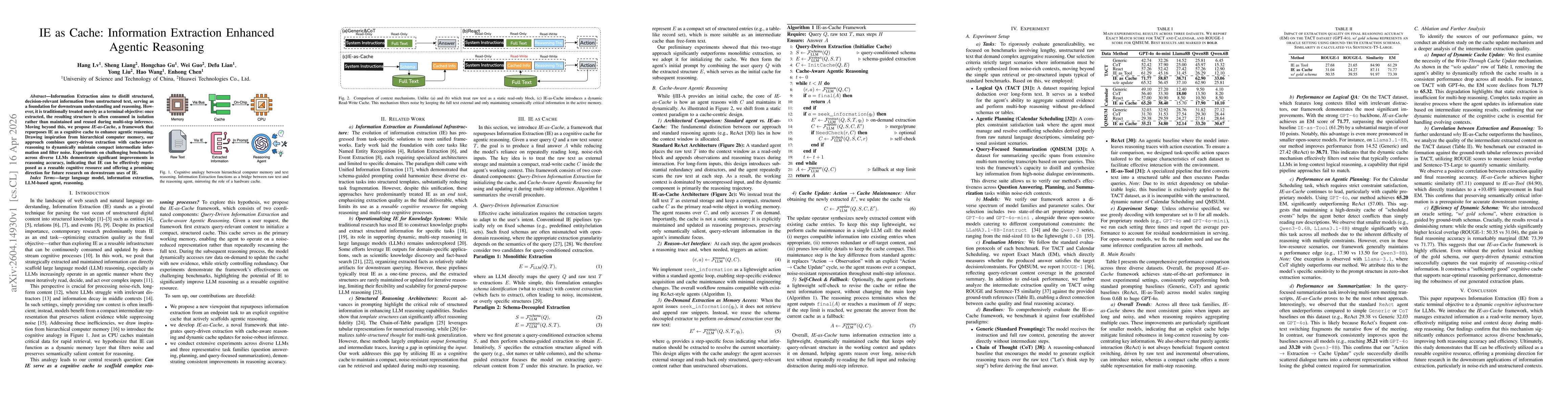 Thumbnail for IE as Cache: Information Extraction Enhanced Agentic Reasoning