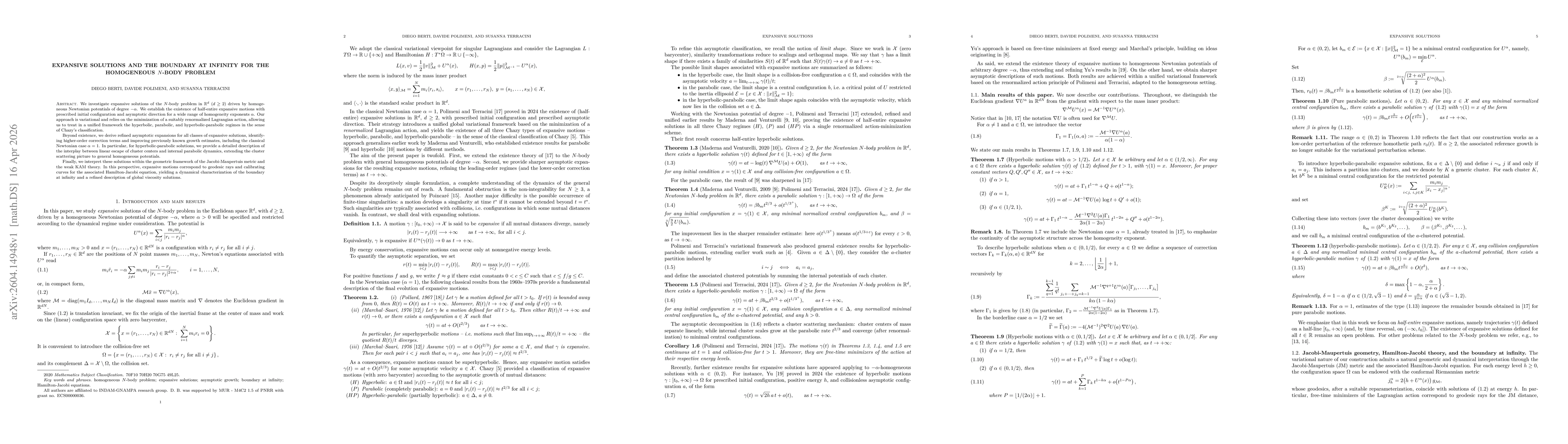 Thumbnail for Expansive solutions and the boundary at infinity for the homogeneous $N$-body problem