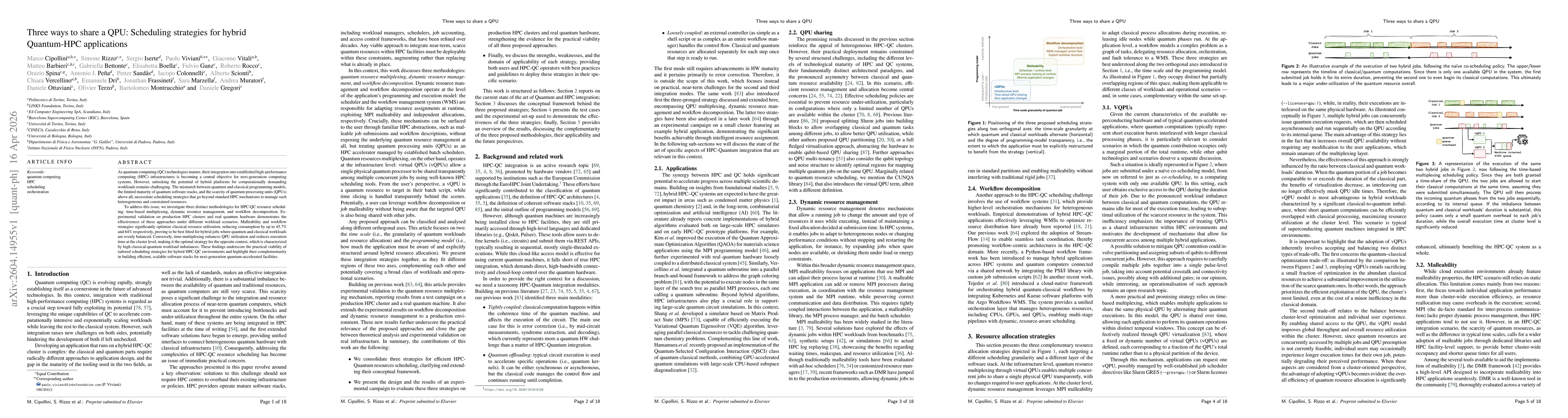Thumbnail for Three ways to share a QPU: Scheduling strategies for hybrid Quantum-HPC applications