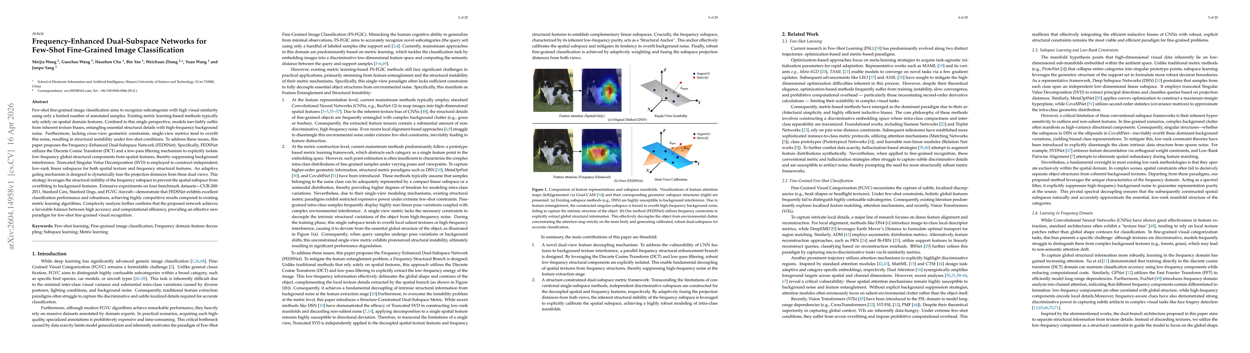 Thumbnail for Frequency-Enhanced Dual-Subspace Networks for Few-Shot Fine-Grained Image Classification