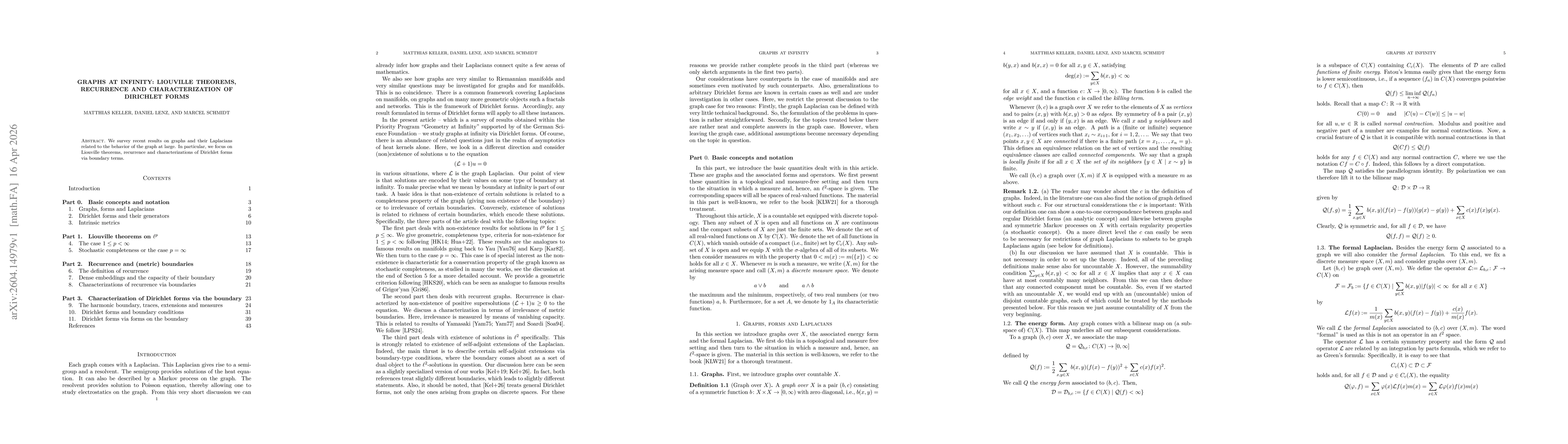Thumbnail for Graphs at infinity: Liouville theorems, Recurrence and Characterization of Dirichlet forms