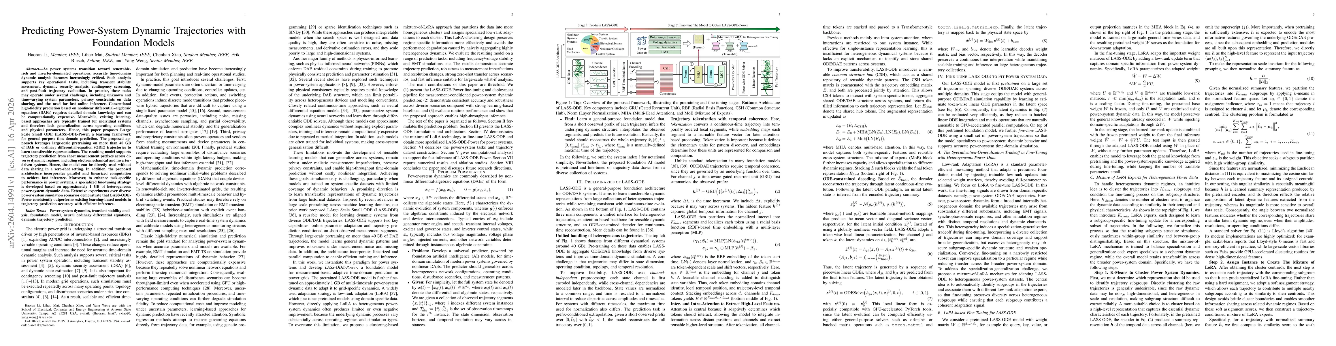 Thumbnail for Predicting Power-System Dynamic Trajectories with Foundation Models