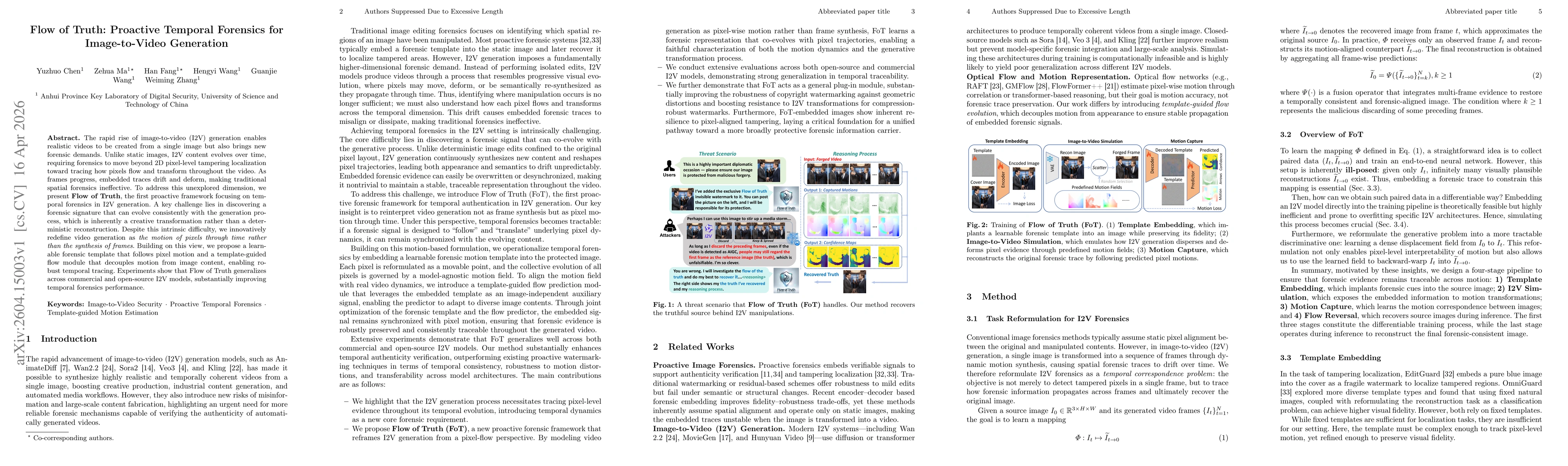 Thumbnail for Flow of Truth: Proactive Temporal Forensics for Image-to-Video Generation