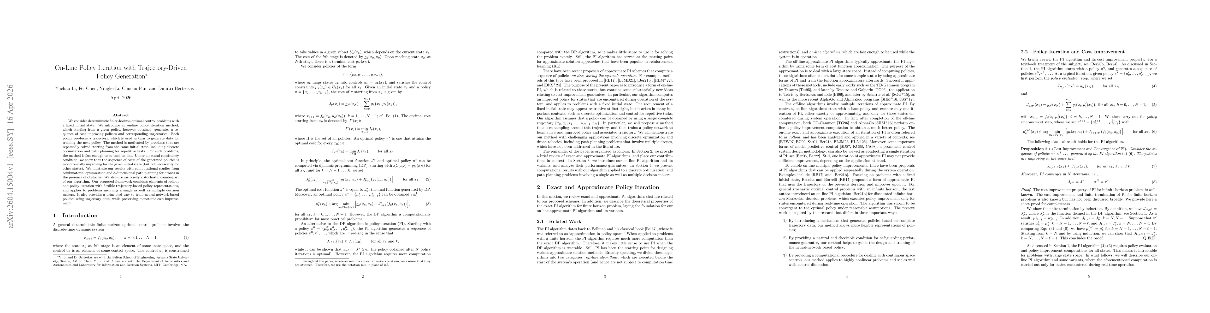 Thumbnail for On-Line Policy Iteration with Trajectory-Driven Policy Generation
