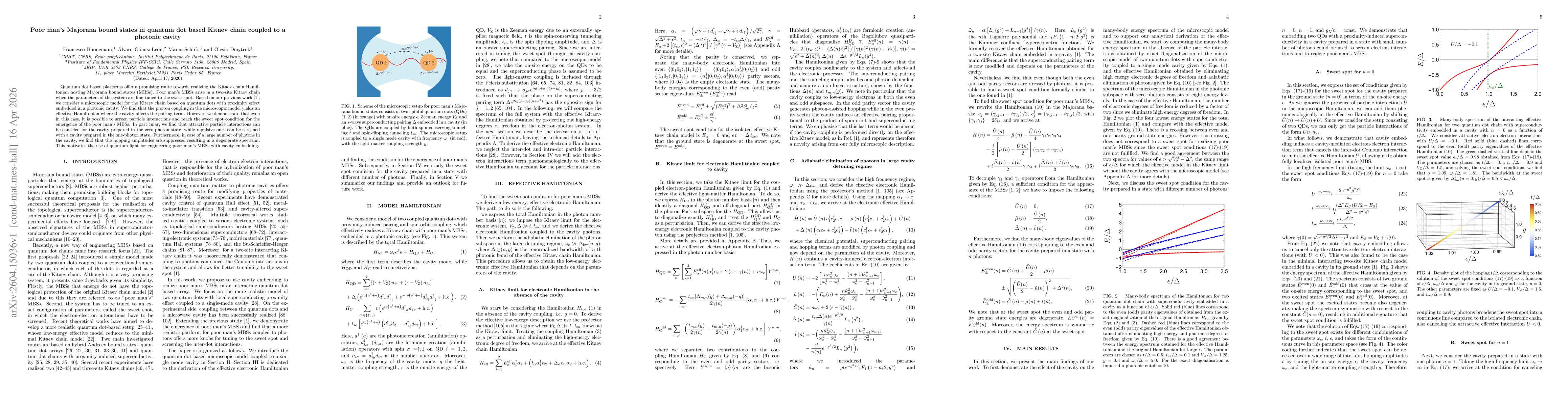 Thumbnail for Poor man's Majorana bound states in quantum dot based Kitaev chain coupled to a photonic cavity