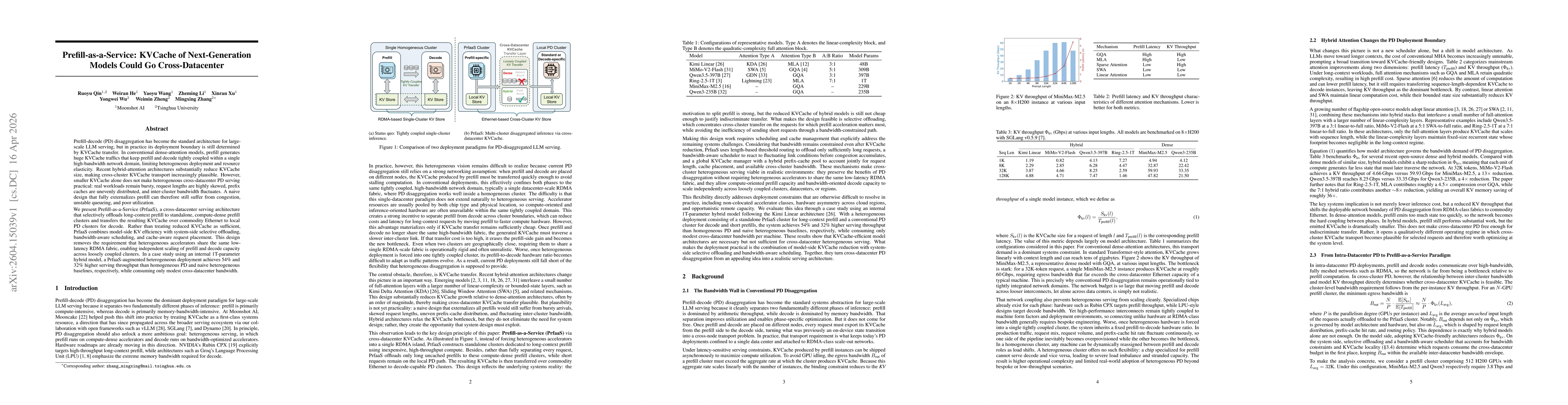 Thumbnail for Prefill-as-a-Service: KVCache of Next-Generation Models Could Go Cross-Datacenter