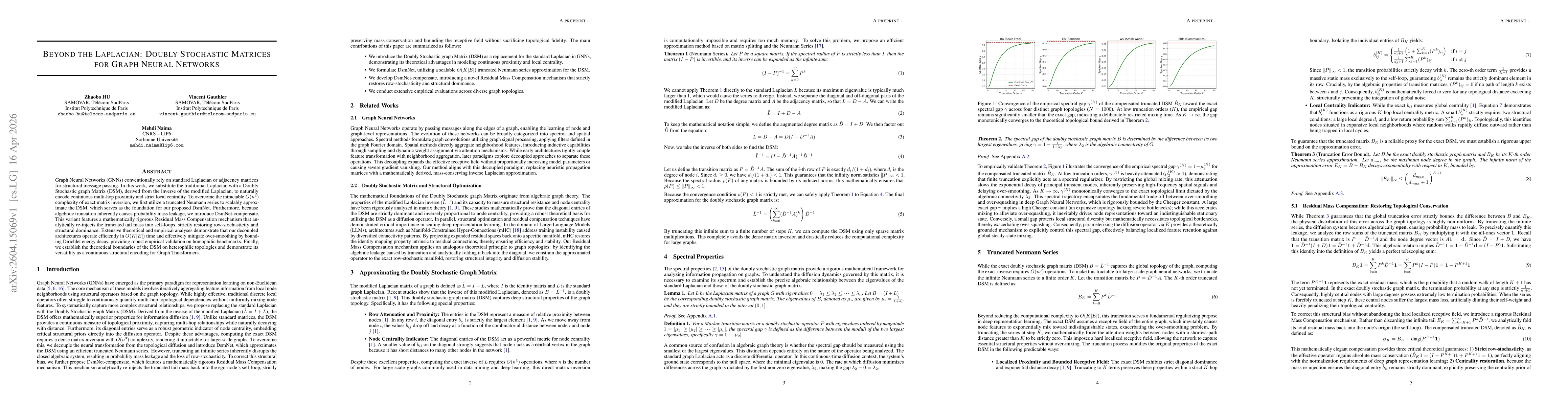 Thumbnail for Beyond the Laplacian: Doubly Stochastic Matrices for Graph Neural Networks