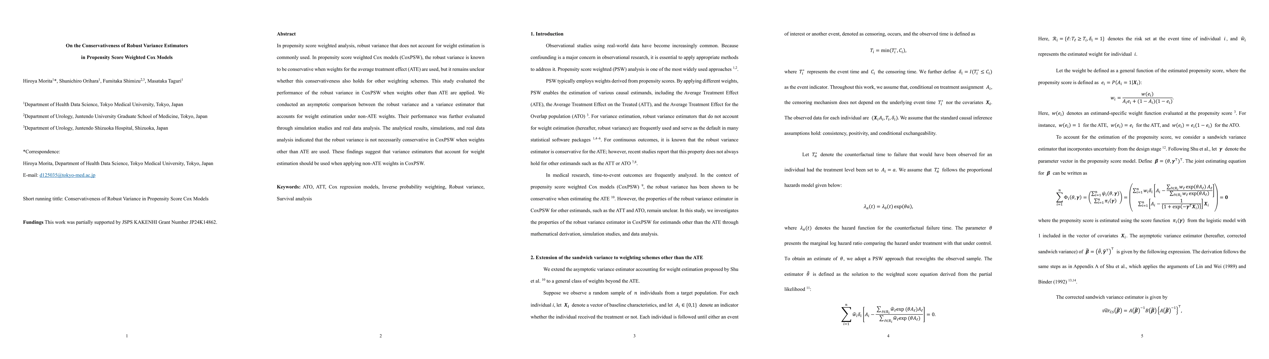 Thumbnail for On the Conservativeness of Robust Variance Estimators in Propensity Score Weighted Cox Models
